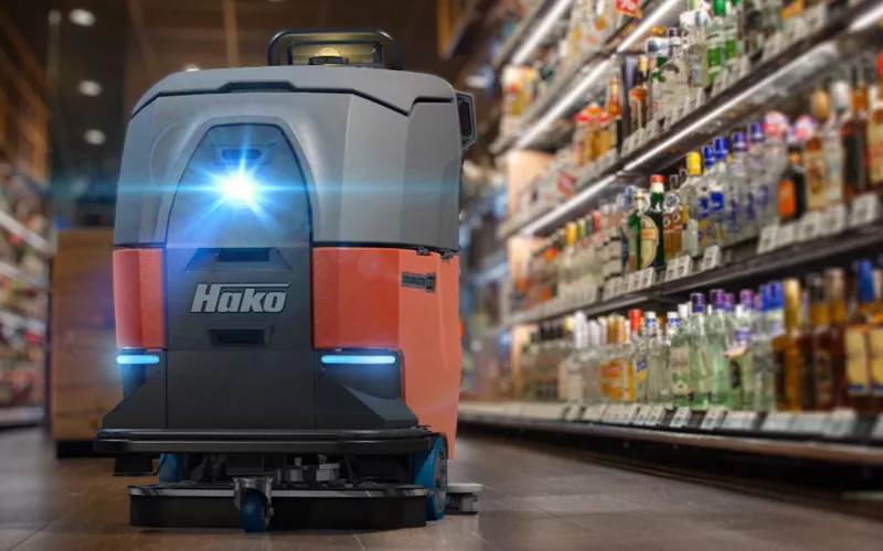 L'autonomie réinventée : comment notre station d'accueil redéfinit le nettoyage industriel avec la Scrubmaster Hako B75i